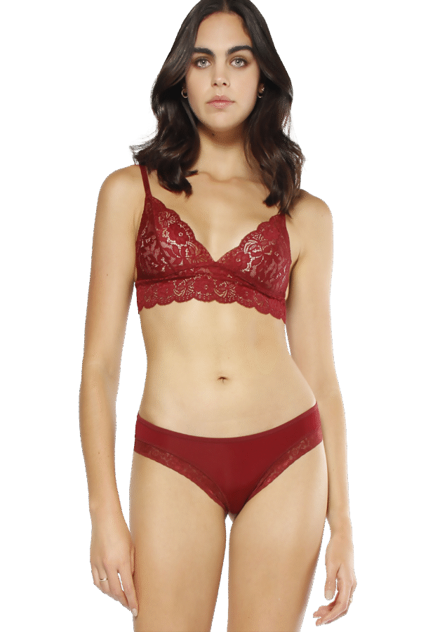 Women's boxer - wine top