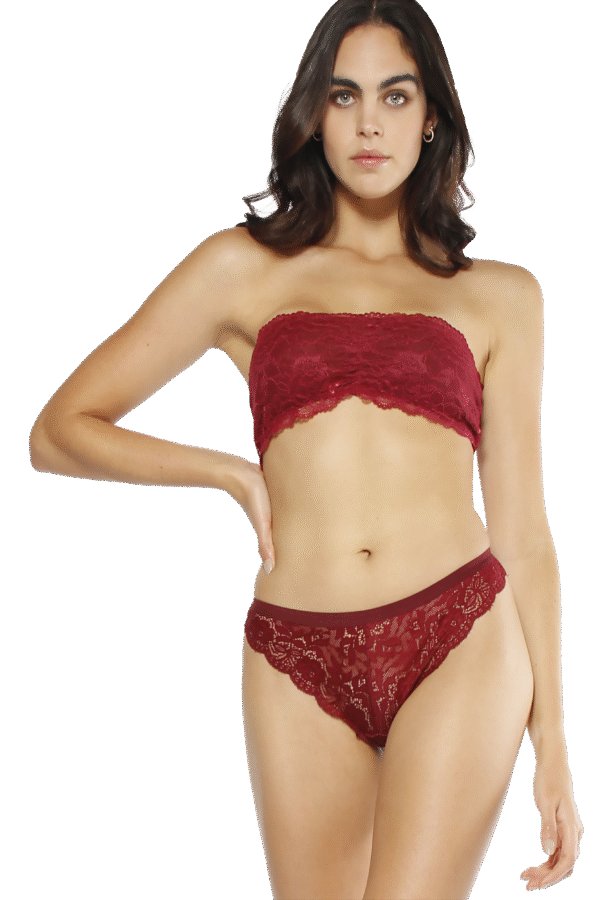 Tanga de Encaje Floral con Elástico en Cintura (AGOTADO) - Image 3