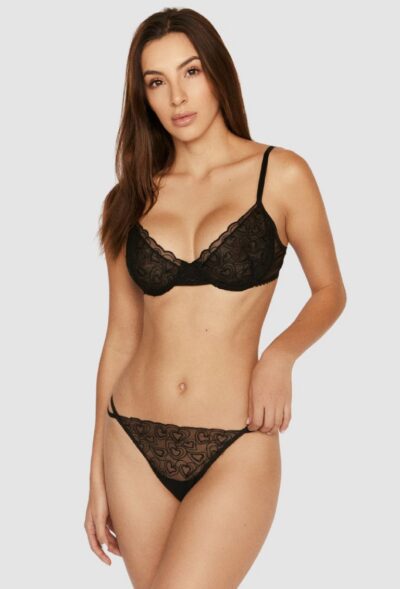 Brassiere Push-Up de Encaje de Corazones